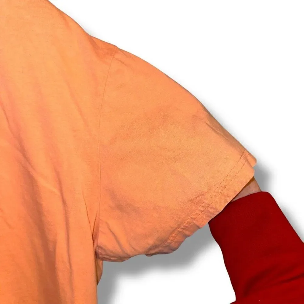 90s Polo Ralph Lauren University Orange Cotton S/S T-Shirt Sz L